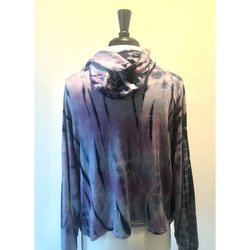 MARONIE LA Tie Dye Hooded Crop Sweatshirt BRAND NEW Size Medium! - Picture 5 of 9